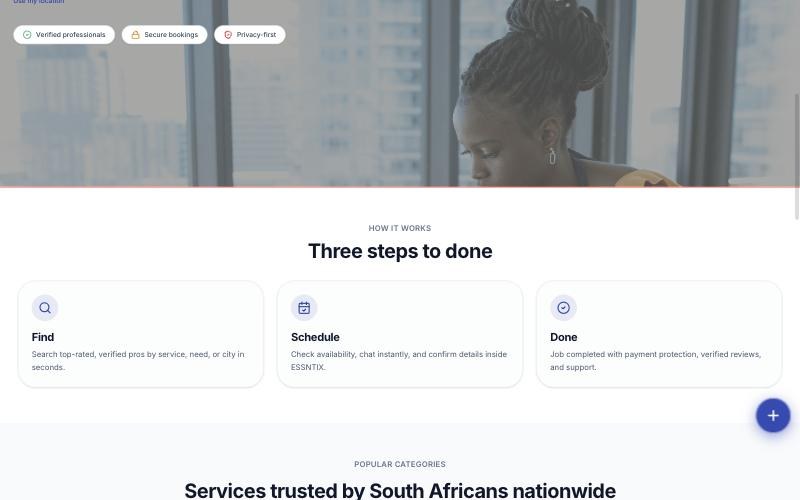 ESSNTIX how it works: find, schedule, done